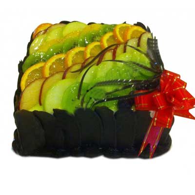 "Chocolate cake with fruits - 2kgs - Click here to View more details about this Product